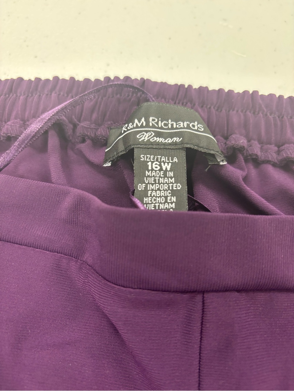 RM RICHARDS PANTS SUIT 3 PIECE
WOMEN 16 W PLUM PURPLE POLYESTER - Picture 10 of 15